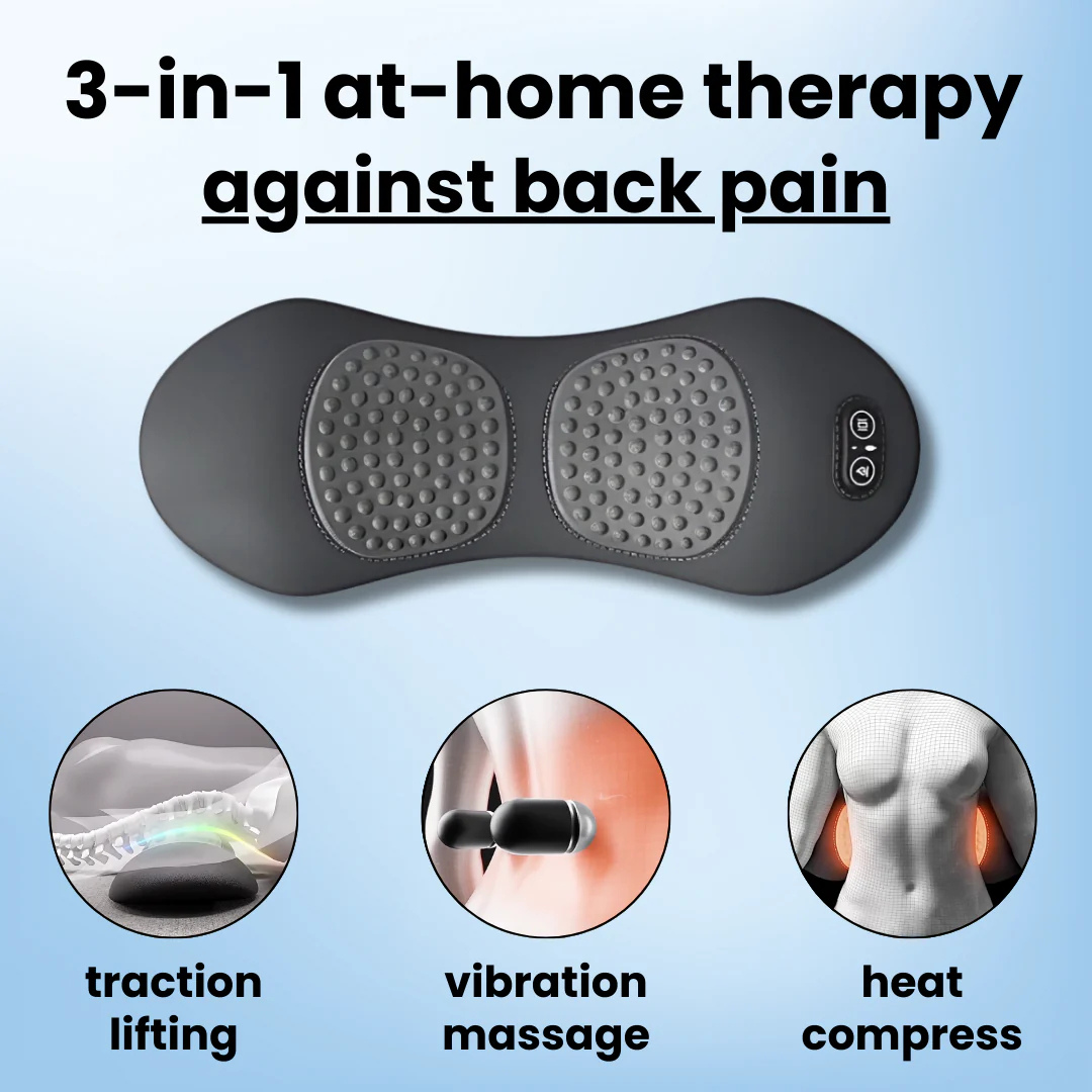 3-i-1 rygmassageapparat