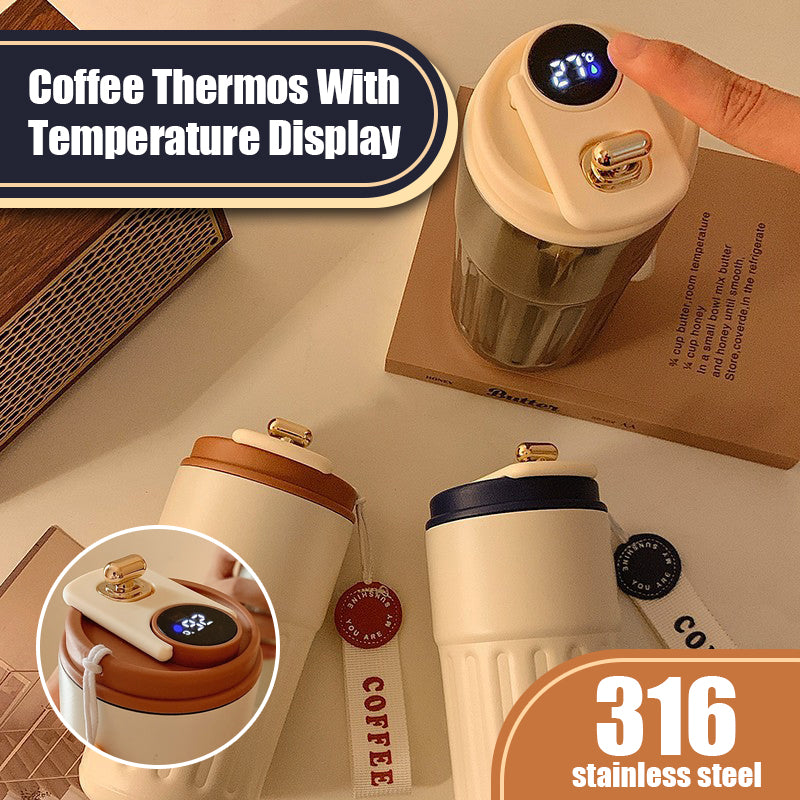 Kaffetermokande med temperaturvisning -  450ml