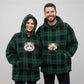 Oversize hættetrøje i fleece med stor lomme til kæledyr