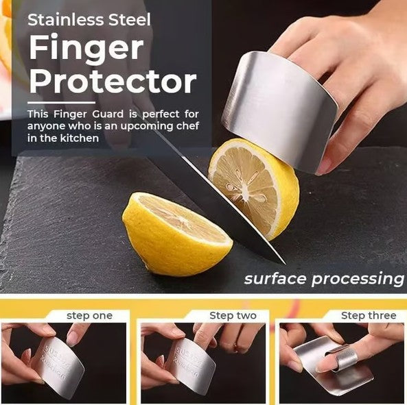 Fingerbeskytter i rustfrit stål, 3 dele, sæt