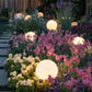 Kugleformet LED-lampe med 16 farver og fjernbetjening