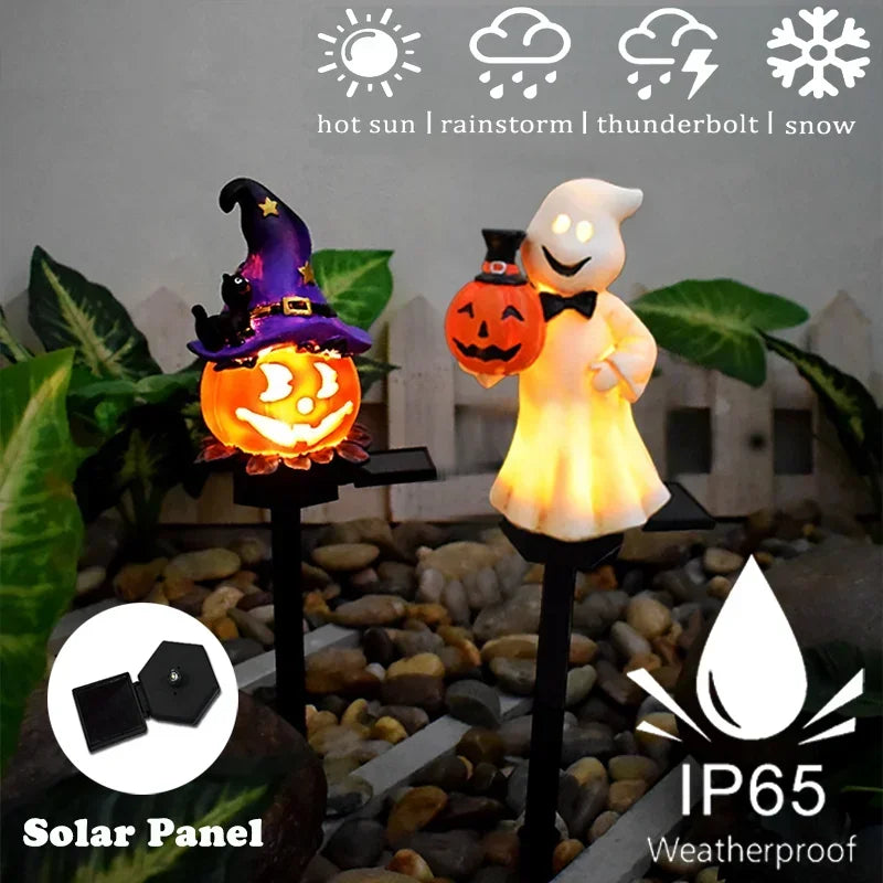 Halloween solcellelys udendørs dekoration