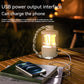 Genopladelig campingbordlampe