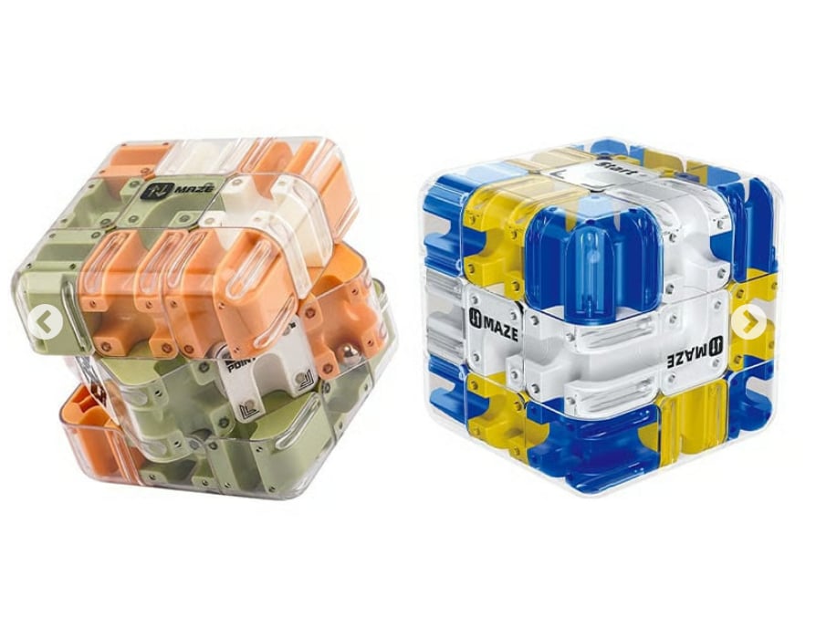 3D rullende kugle labyrint puslespil terning