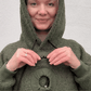 Oversize hættetrøje i fleece med stor lomme til kæledyr
