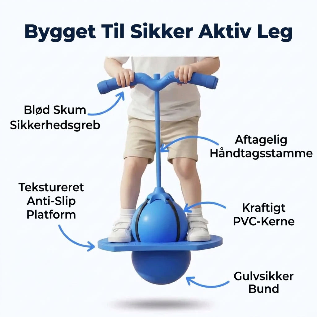 Balancetræner med 20 cm kuglebund og aftagelige skumgreb