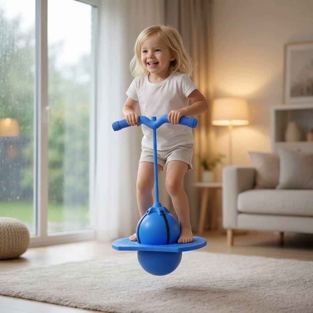 Balancetræner med 20 cm kuglebund og aftagelige skumgreb