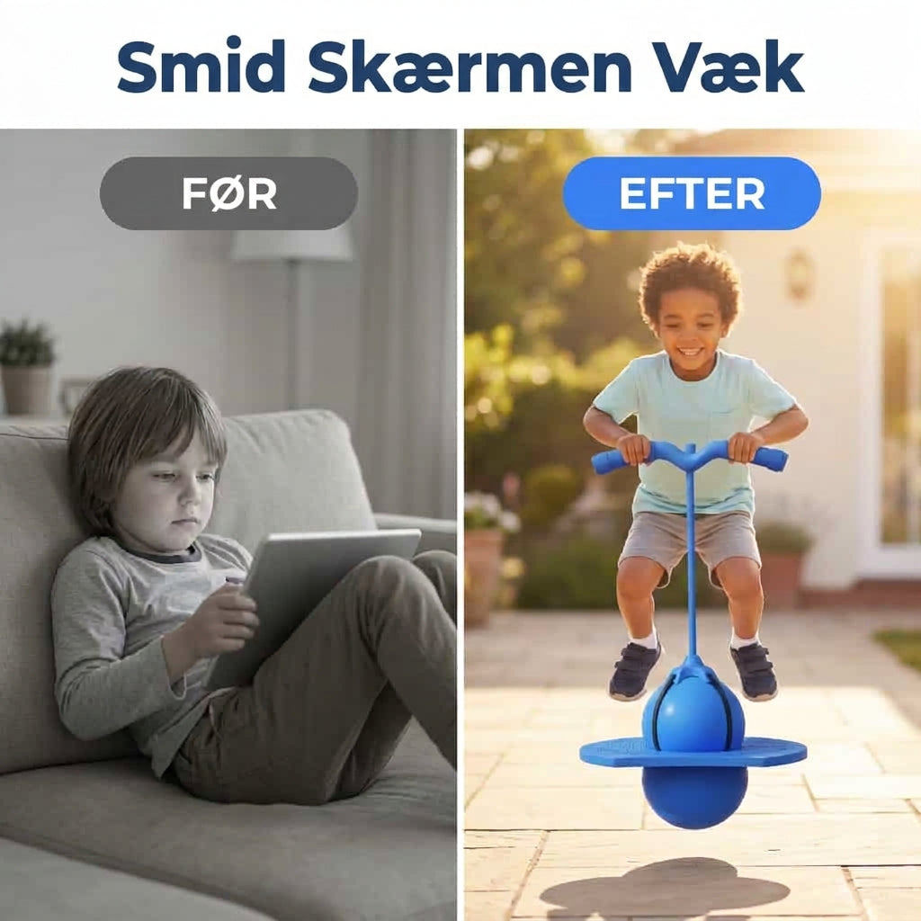 Balancetræner med 20 cm kuglebund og aftagelige skumgreb