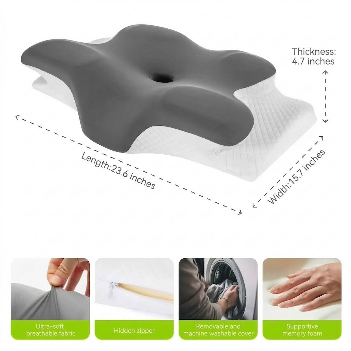 Nakkepude af memory foam til nakken