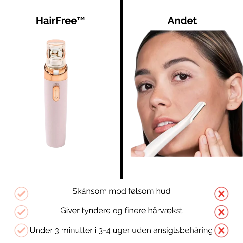 2-i-1-barbersæt til kvinder til ansigt, ben og armhuler