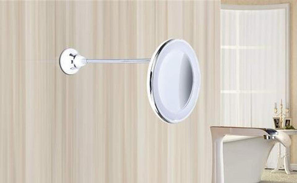 10X LED-spejl på sugekop