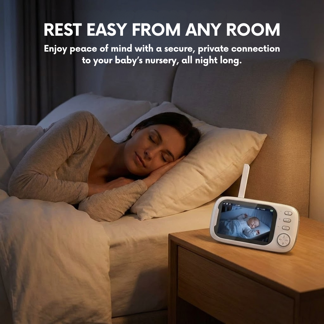 Video-babyalarm med HD-kamera og tovejskommunikation