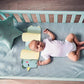Babypude med justerbare sidestykker og vaskbart bomuldsbetræk