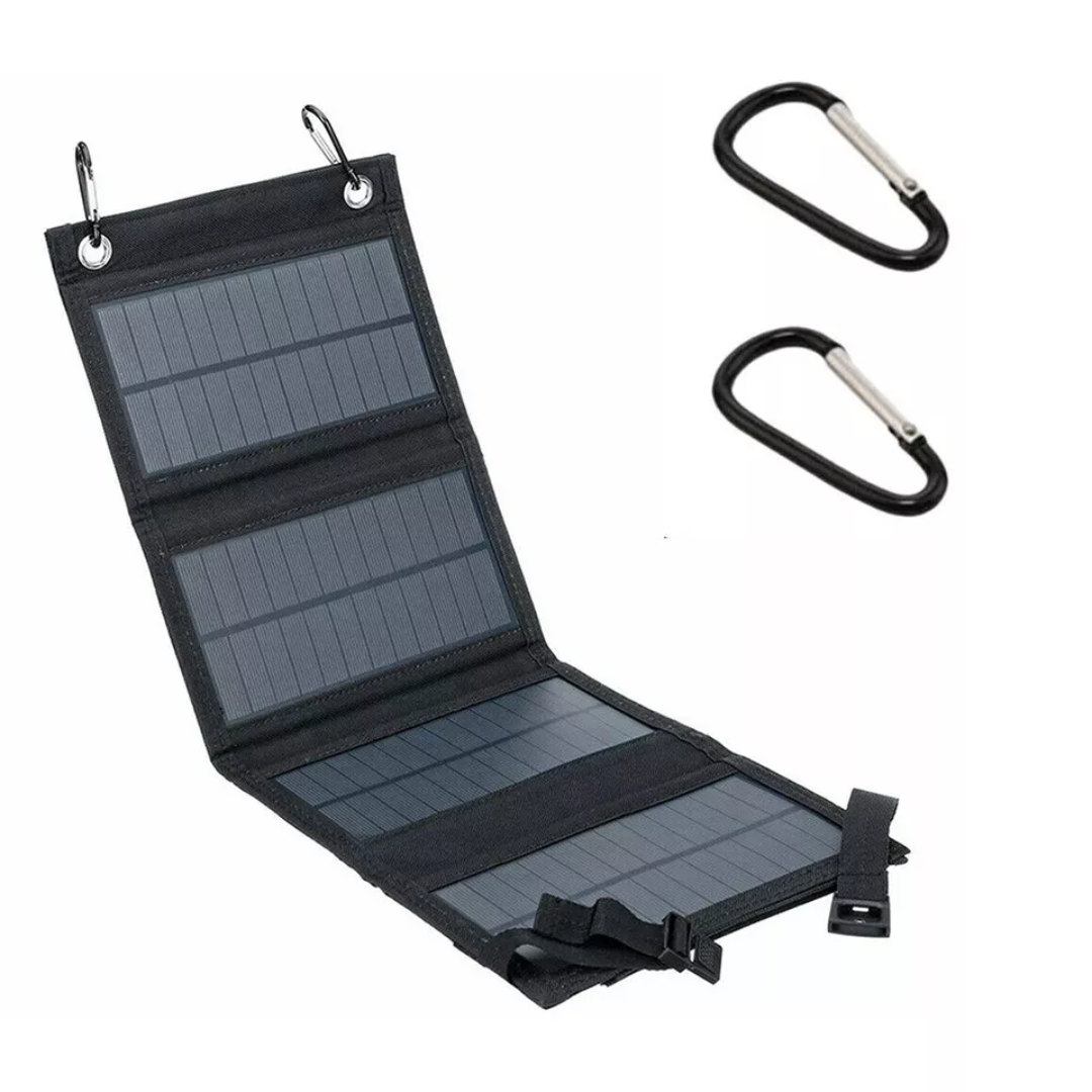 Foldbart solpanel med op til 12 W og 5 V USB-udgang