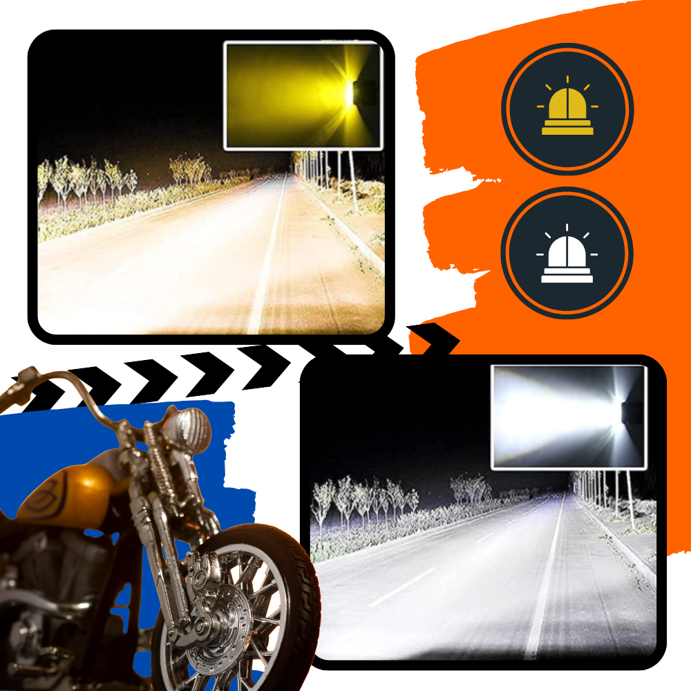 Dobbelt lys motorcykel forlygte