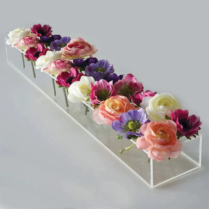Smuk gennemsigtig akryl blomstervase