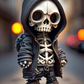 Halloween-figurer lavet af skeletter