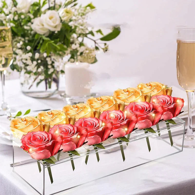 Smuk gennemsigtig akryl blomstervase