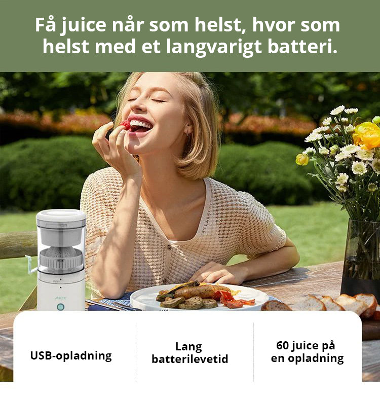 Trådløs bærbar juicepresser