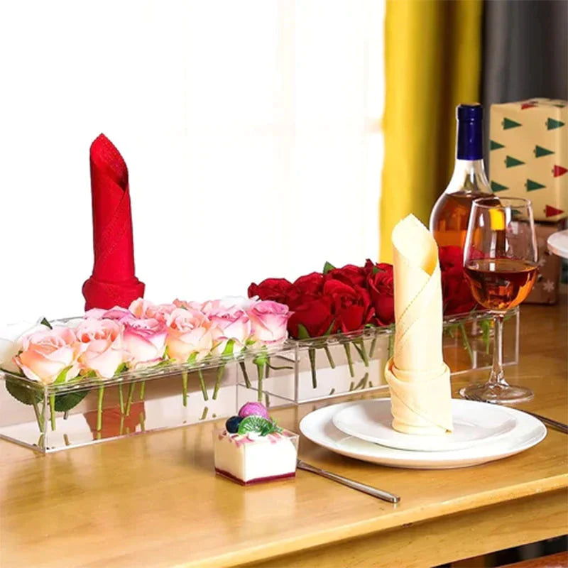 Smuk gennemsigtig akryl blomstervase