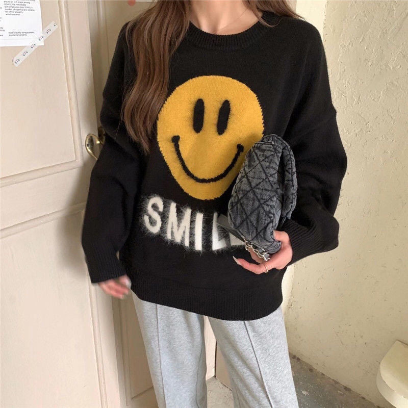 Fuzzy Smile Crewneck