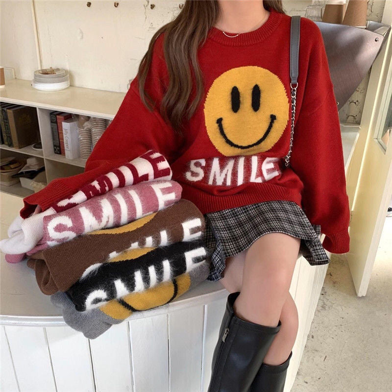 Fuzzy Smile Crewneck