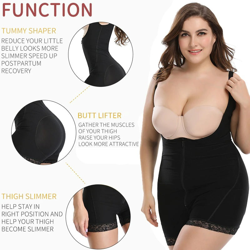 Kvinder Tummy Control Bodysuit Shapewear Plus Size